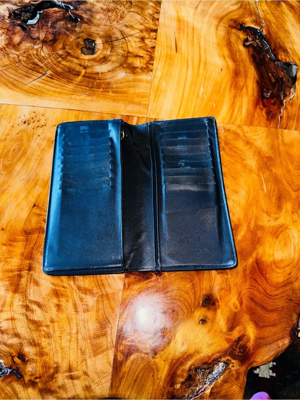 EGA Louis Vuitton Porte feiulle Brazza Taurillon Leather Long Wallet 2017 blue - Picture 4 of 16
